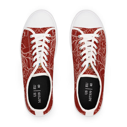 ELEMENTAL VISION Rust Red ~ Low-Top Sneakers for Women